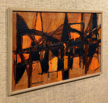 Load image into Gallery viewer, 'Abstract in Orange, Brown and Black' by Knud Horup