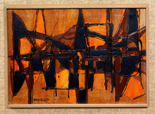 Load image into Gallery viewer, 'Abstract in Orange, Brown and Black' by Knud Horup