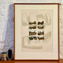 Load image into Gallery viewer, 'Eight Reclining Figures on Rock Background' by Henry Moore