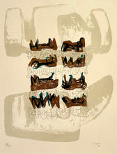 Load image into Gallery viewer, 'Eight Reclining Figures on Rock Background' by Henry Moore