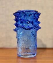 Load image into Gallery viewer, Large blue glass vase by Kaj Blomqvist for Kumela Riihimäki, Finland