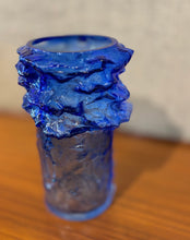 Load image into Gallery viewer, Large blue glass vase by Kaj Blomqvist for Kumela Riihimäki, Finland