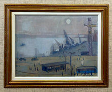 Load image into Gallery viewer, 'Moonlight Port Scene' by Götrik Örtenholm