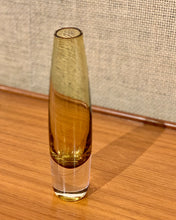 Load image into Gallery viewer, Mustard yellow glass vase by Bo Borgström for Åseda Glasbruk