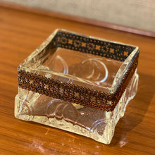 Load image into Gallery viewer, Glass and bronze low vase by Pentti Sarpaneva - ON SALE was $145 NOW $125 - 10thANNIVERSARYSALE