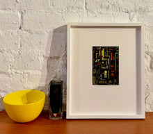 Load image into Gallery viewer, 'Small Abstract Composition in Olive, Black, Yellow and Red' by Hilding Eklund