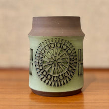 Load image into Gallery viewer, Vase with circular motif by Tomas Anagrius for Alingsås Keramik