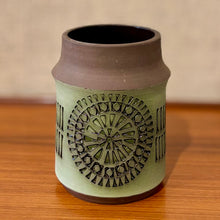 Load image into Gallery viewer, Vase with circular motif by Tomas Anagrius for Alingsås Keramik