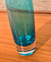 Load image into Gallery viewer, Turquoise glass vase by Bo Borgström for Åseda Glasbruk