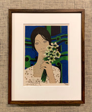 Load image into Gallery viewer, 'Woman with Flowers' by Yves Ganne - ON SALE