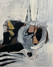 Load image into Gallery viewer, 'Abstract Composition in Grey, White, Black, Brown and Orange' by Gunnar Johnsson