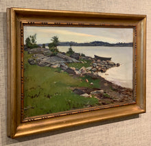 Load image into Gallery viewer, 'Beach with Oak Trees and Boat' by Axel Fahlcrantz