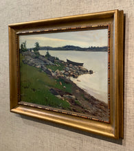 Load image into Gallery viewer, 'Beach with Oak Trees and Boat' by Axel Fahlcrantz