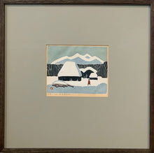 Load image into Gallery viewer, 'Countryhouse in Snow' by Umetaro Azechi