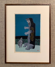 Load image into Gallery viewer, 'Mountaineer and Bird' by Umetaro Azechi