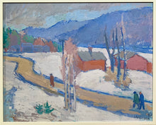 Load image into Gallery viewer, 'Figures Walking in Winter Landscape' by John Hedman