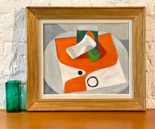 Load image into Gallery viewer, 'Föremål på röd-vit affisch' (Objects on red and white poster) by Gunnar Hållander