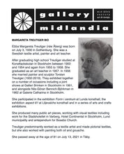 Load image into Gallery viewer, 'Proposal for a Curtain for the Täby Library Auditorium' (orange and blue abstract design) by Margareta Treutiger