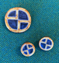 Load image into Gallery viewer, Modernist ceramic brooch and earrings by Karin Og Aase, Denmark