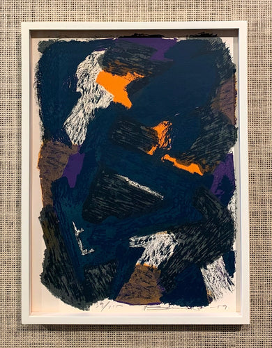 'Abstract in Purple, Orange, Navy, Grey and Brown' by Olle Bonniér - ON SALE