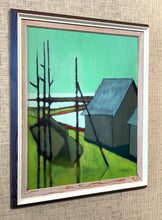 Load image into Gallery viewer, ‘Rowboat and Coastal Huts’ by Kurt Ullberger