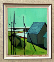 Load image into Gallery viewer, ‘Rowboat and Coastal Huts’ by Kurt Ullberger