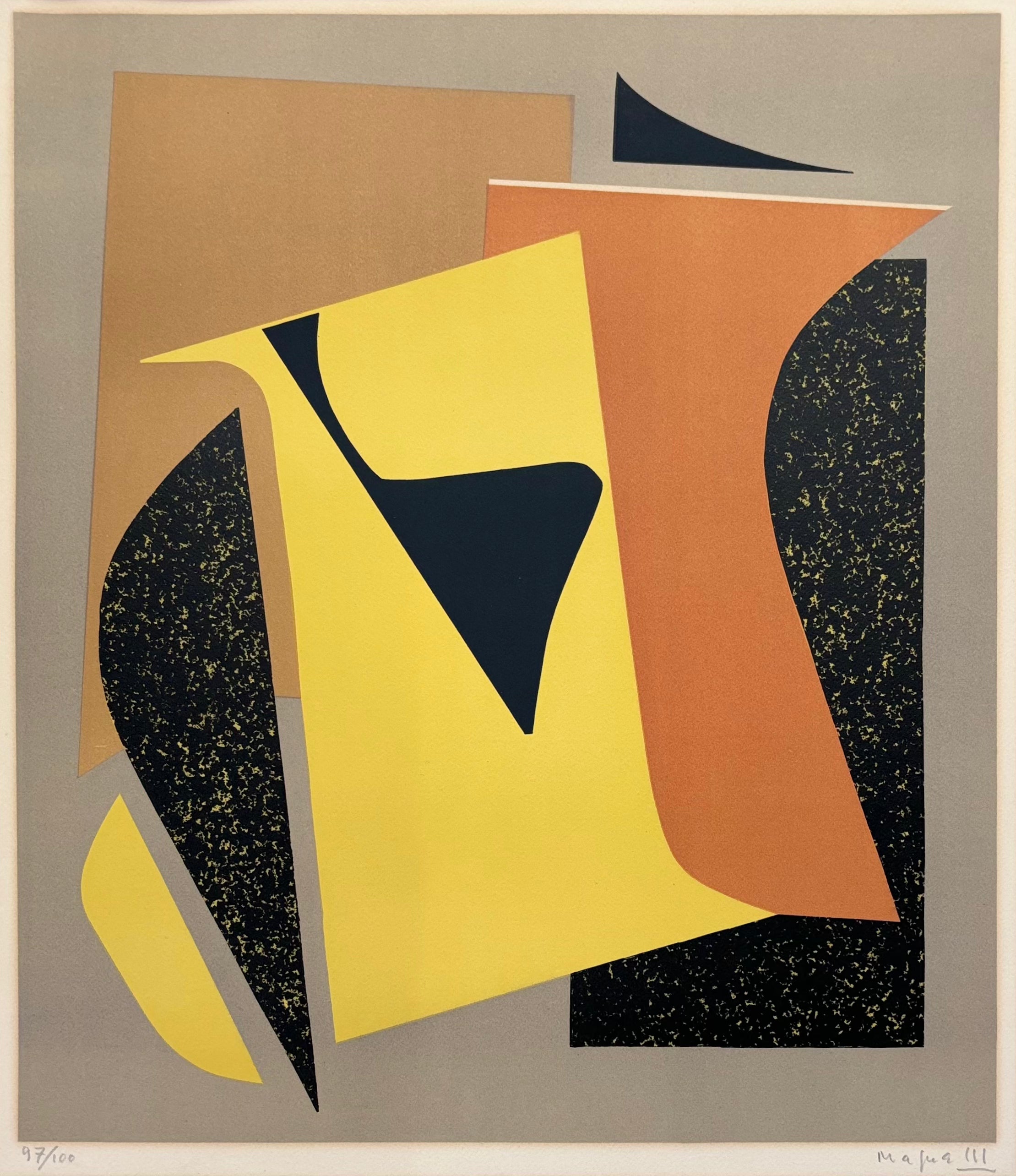 Alberto Magnelli、 ELEMENTS GROUPES NO.1 Abstract Composition' by Alberto Magnelli – gallery midlandia