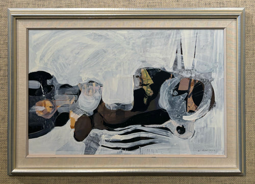 'Abstract Composition in Grey, White, Black, Brown and Orange' by Gunnar Johnsson