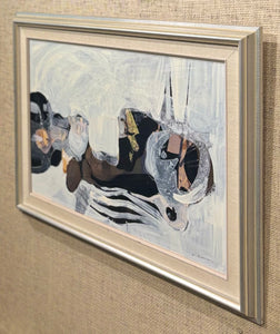 'Abstract Composition in Grey, White, Black, Brown and Orange' by Gunnar Johnsson