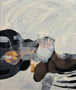 'Abstract Composition in Grey, White, Black, Brown and Orange' by Gunnar Johnsson