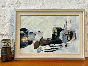 'Abstract Composition in Grey, White, Black, Brown and Orange' by Gunnar Johnsson