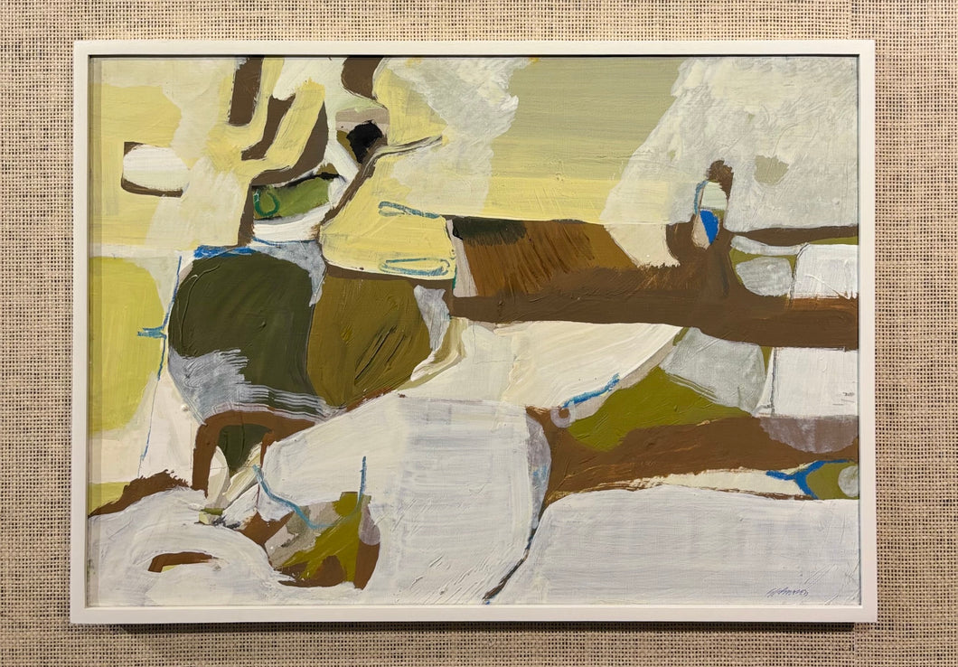 'Abstract Composition in Yellow, Brown, Khaki and Blue' by Gunnar Johnsson