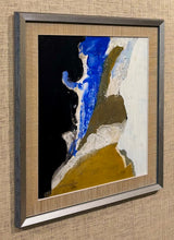 Load image into Gallery viewer, &#39;Abstract in Blue, Black, Mustard and White&#39; by Hans Osswald
