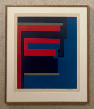 Load image into Gallery viewer, 'Abstract in Blue and Red' by Paul Gadegaard