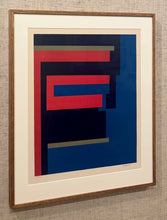 Load image into Gallery viewer, 'Abstract in Blue and Red' by Paul Gadegaard