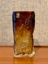 Load image into Gallery viewer, Amber glass vase by Kaj Blomqvist for Kumela Riihimäki, Finland