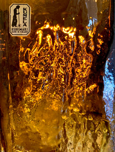 Amber glass vase by Kaj Blomqvist for Kumela Riihimäki, Finland