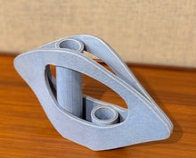Load image into Gallery viewer, Japanese light blue amoeba shaped dual aperture Ikebana vessel