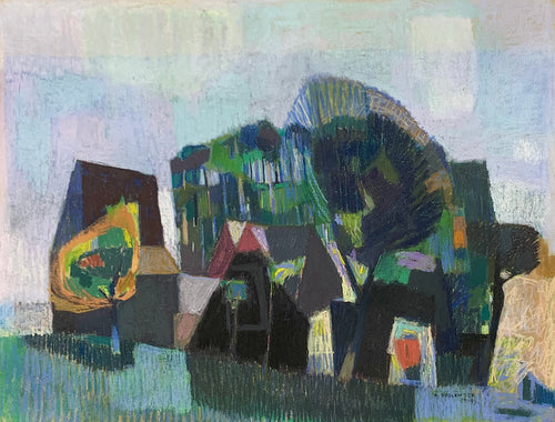 'Abstract Landscape with Houses' by Armand Rossander