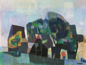 'Abstract Landscape with Houses' by Armand Rossander