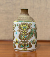 Load image into Gallery viewer, Baca vase with bird motif by Nils Thorsson for Aluminia Royal Copenhagen