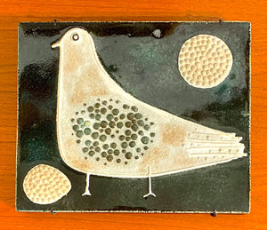 Bird (1962) wall plaque by Sylvia Leuchovius for Rörstrand