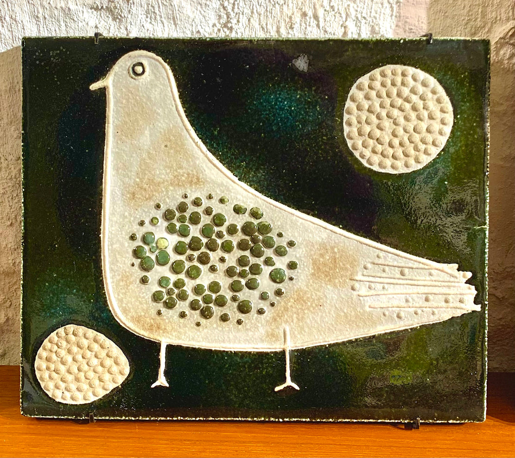 Bird (1962) wall plaque by Sylvia Leuchovius for Rörstrand