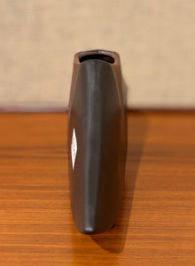 Black and tan modernist Japanese Ikebana vessel