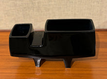 Load image into Gallery viewer, Black modernist Japanese Ikebana vessel