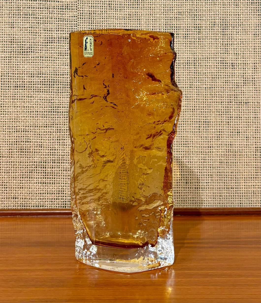 Glass vase by Kaj Blomqvist for Kumela Riihimäki, Finland
