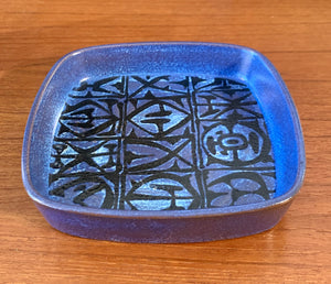 Blue Faience dish by Nils Thorsson for Royal Copenhagen