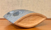 Load image into Gallery viewer, Blue grey three hole modernist Japanese Ikebana vessel
