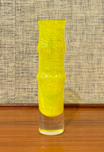 Load image into Gallery viewer, Bambu vase in bright yellow by Bo Borgström for Åseda Glasbruk