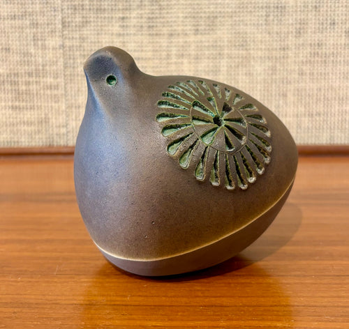 Brown ceramic bird by Tomas Anagrius for Alingsås Keramik
